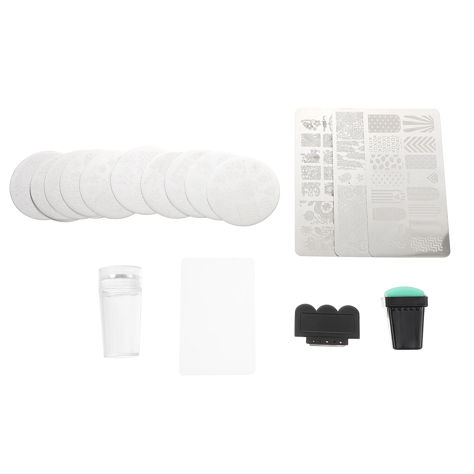 Nail Art Stamping Kit Delicate Durable DIY Manicure Tools Nail Stamping Plates Nail Art Stencils for Lady Women
Nail Art Stamping Kit Delicate Durable DIY Manicure Tools Nail Stamping Plates Nail Art Stencils for Lady Women