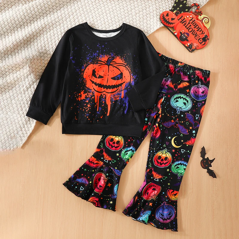 Baby Girl 2Pcs Fall Outfits Fashion Long Sleeve Pumpkin Print Sweatshirt + Flare Pants Set Toddler Clothes
Baby Girl 2Pcs Fall Outfits Fashion Long Sleeve Pumpkin Print Sweatshirt + Flare Pants Set Toddler Clothes