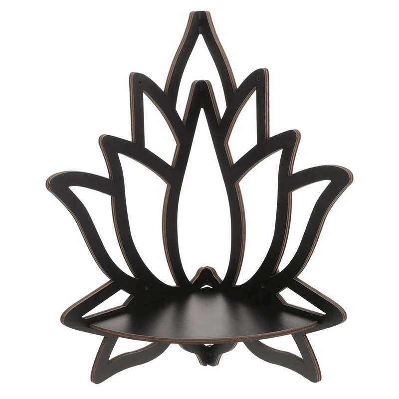 1 Piece Lotus Corner Shelf Wooden Wall Mount Floating Shelf Black Wooden For Bedroom Book Room Decor
1 Piece Lotus Corner Shelf Wooden Wall Mount Floating Shelf Black Wooden For Bedroom Book Room Decor