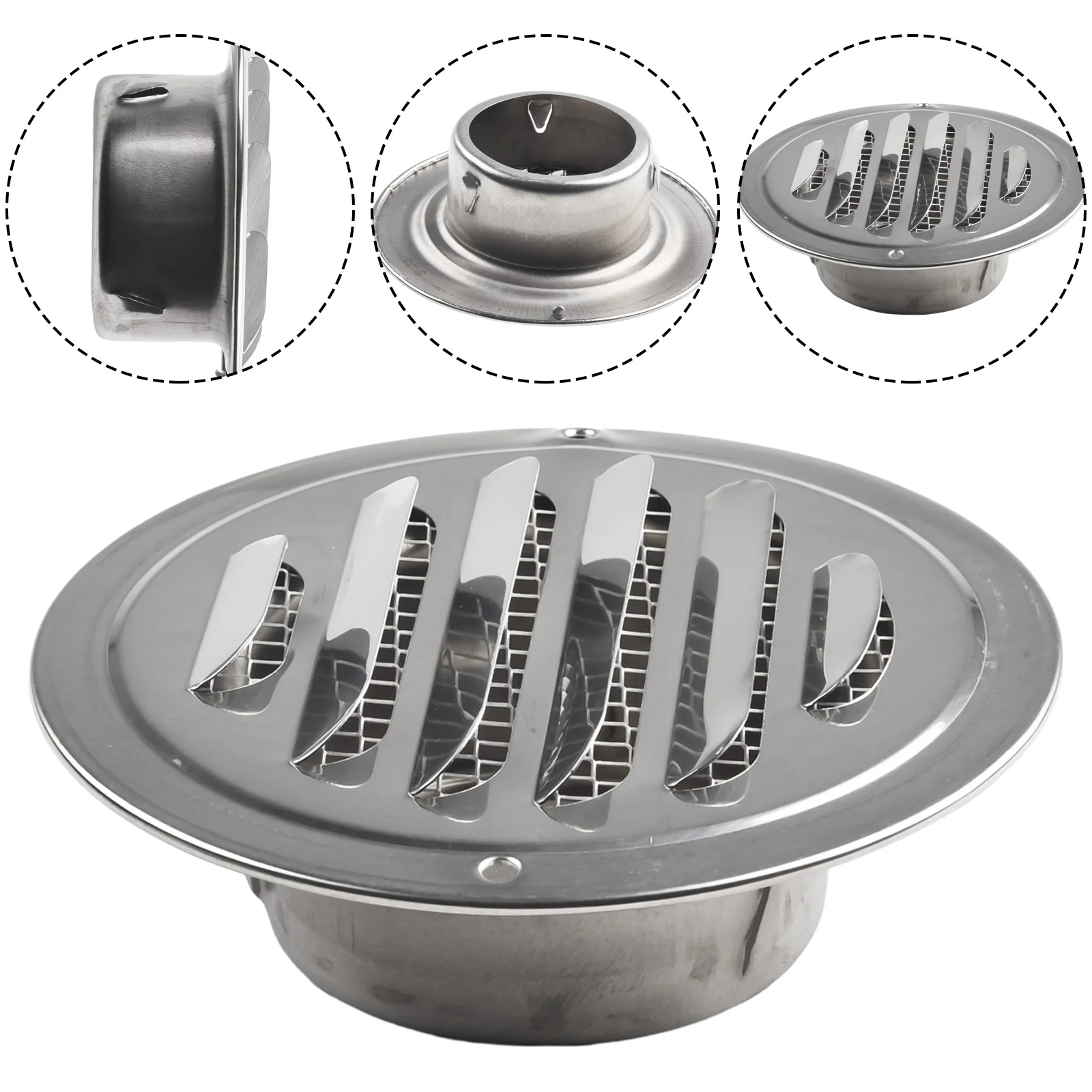 1pcs 70-300mm Round Stainless Steel Air Vent Grille Insect Protection Home Exterior Wall Ducting Ventilation Tool
1pcs 70-300mm Round Stainless Steel Air Vent Grille Insect Protection Home Exterior Wall Ducting Ventilation Tool