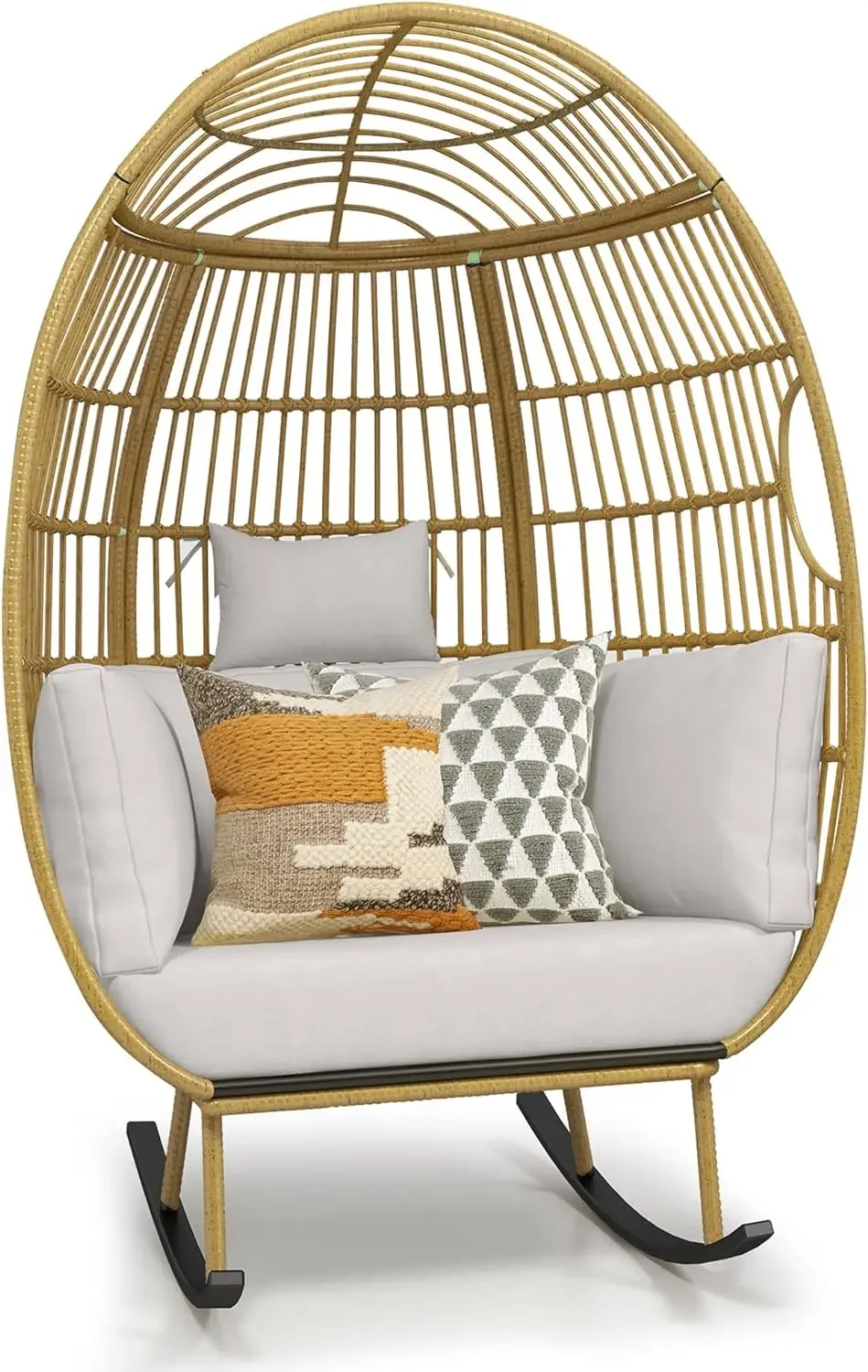 DWVO Outdoor Rocking Egg Chair,Patio Rocking Chair Oversized, 370lb Capacity, Anti-Slip,All-Weather Wicker Egg Lounger Chair for
DWVO Outdoor Rocking Egg Chair,Patio Rocking Chair Oversized, 370lb Capacity, Anti-Slip,All-Weather Wicker Egg Lounger Chair for