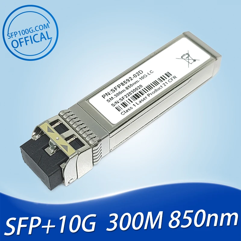 

Enterasys 10GBASE-SR-SFPP Extreme 10301 Fujitsu SFPP-SR HP ARUBA JW091A Infinera TRX100103 300m MMF 850nm SFP+ Transceiver