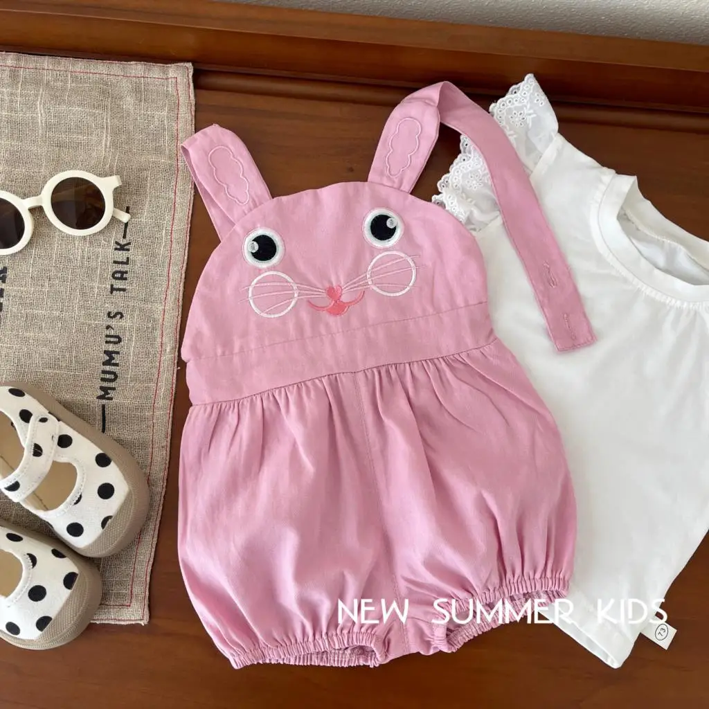 2023 Summer Toddler Girls Romper Embroidery Cat Rabbit Supenders Jumpsuit Elastic Cotton Solidstretch Infant Girls Outfit
2023 Summer Toddler Girls Romper Embroidery Cat Rabbit Supenders Jumpsuit Elastic Cotton Solidstretch Infant Girls Outfit