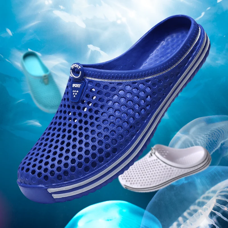 

2024 сандалии водонепроницаемые Нескользящие шлепанцы уличные пляжные тапочки мягкая удобная обувь домашние шлепанцы для ванной мужские и женские Тапочки