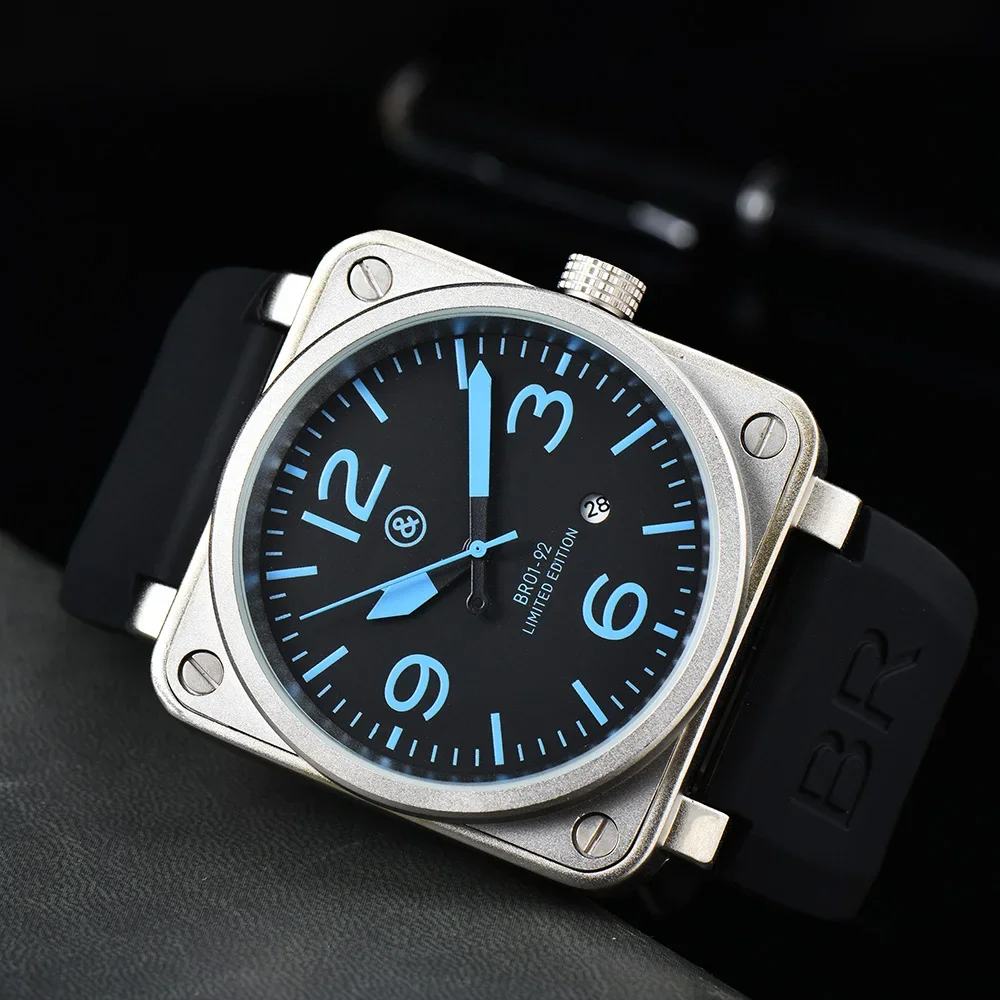 

Business High Quality Black Mechanic Watch For Men Automatic Date Personality Wrist Watch Luxury Fashion Sports Male AAA Clocks