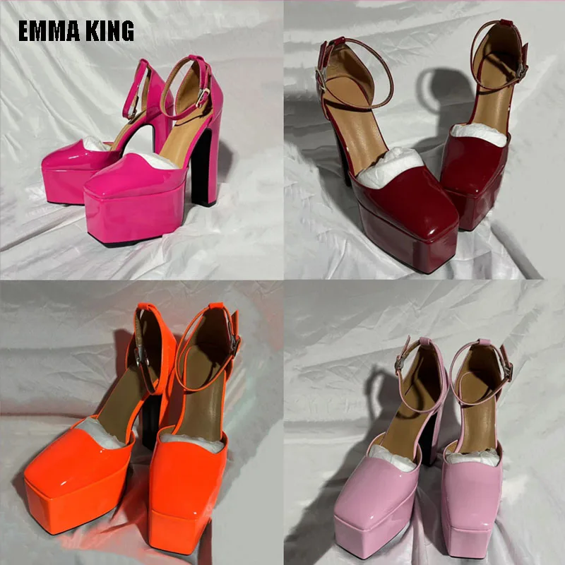 2023 Summer Women Pumps High Heel Square Toe Platform Shoes Sexy Rose Red Patent Leather High Heel Pumps Super High Heel 43
2023 Summer Women Pumps High Heel Square Toe Platform Shoes Sexy Rose Red Patent Leather High Heel Pumps Super High Heel 43