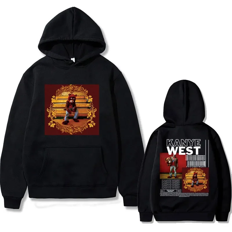 

Rapper Kanye West College Dropout Album Art Aesthetic Print Hoodie Men's Vintage Streetwear Men Women Hip Hop Trend Sweatshirt