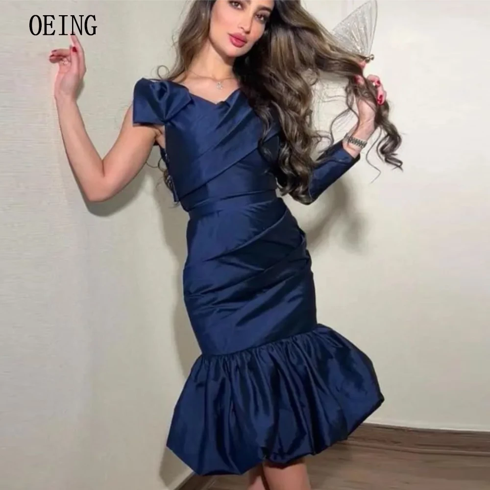 OEING Mermaid Dusty Blue Club Night Party Dress One Shoulder Satin Knee Length Women Gown For Party And Wedding Vestidos
OEING Mermaid Dusty Blue Club Night Party Dress One Shoulder Satin Knee Length Women Gown For Party And Wedding Vestidos