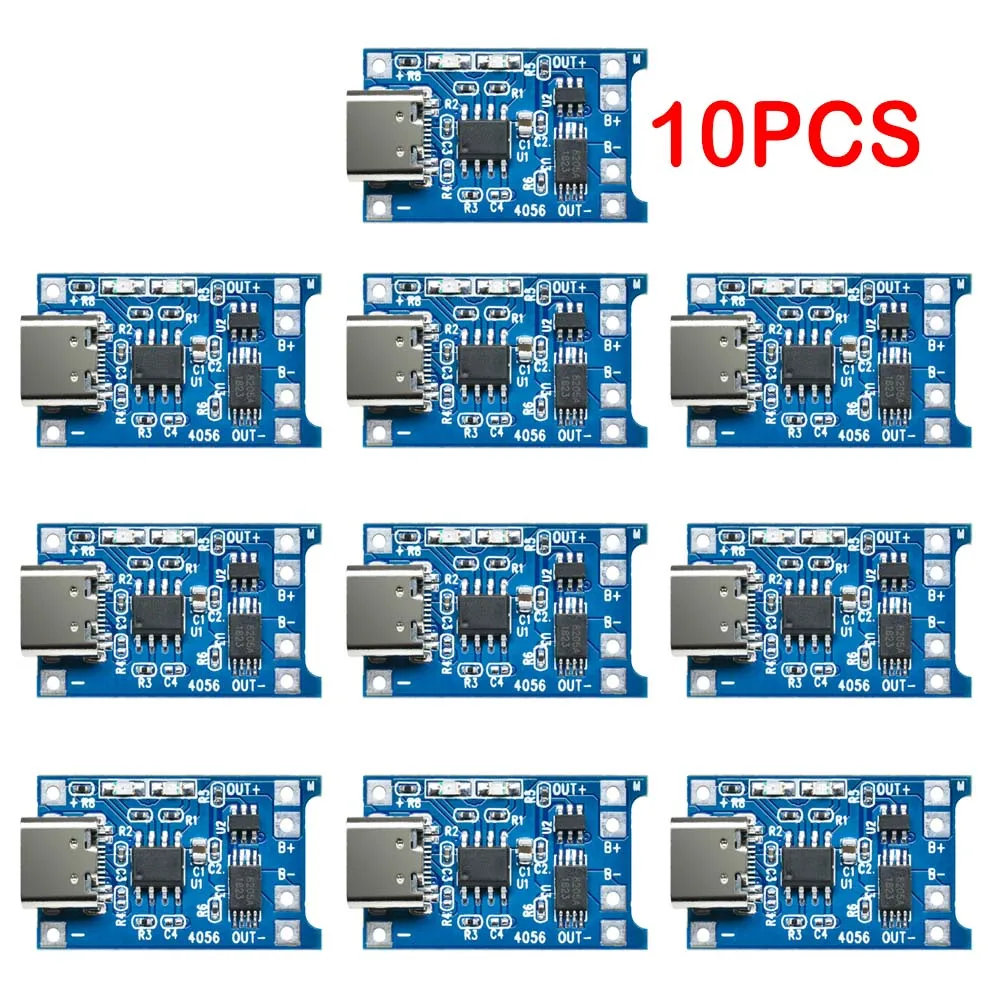 10Pcs 5V TYPE-C Micro USB 18650 TP4056 TC4056A BMS Lithium Battery Charging Board Charging Module With Protection Dual Function
10Pcs 5V TYPE-C Micro USB 18650 TP4056 TC4056A BMS Lithium Battery Charging Board Charging Module With Protection Dual Function