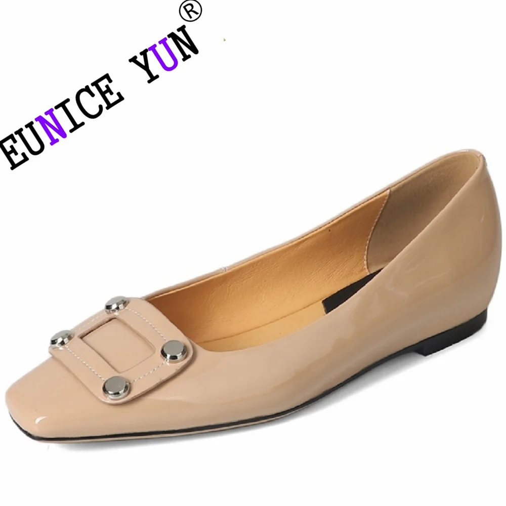 【EUNICE YUN】French Style Genuine Leather Square Buckle Shallow Thick Heel Shoes Women's Summer Autumn Versatile Flat Shoes 34-40
【EUNICE YUN】French Style Genuine Leather Square Buckle Shallow Thick Heel Shoes Women's Summer Autumn Versatile Flat Shoes 34-40