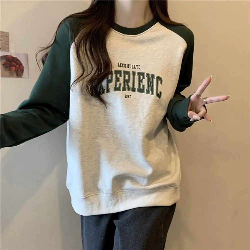 Casual Pullover Top Round Neck Fadeless Lady Sweatshirt Fine Stitching Spring Top
Casual Pullover Top Round Neck Fadeless Lady Sweatshirt Fine Stitching Spring Top