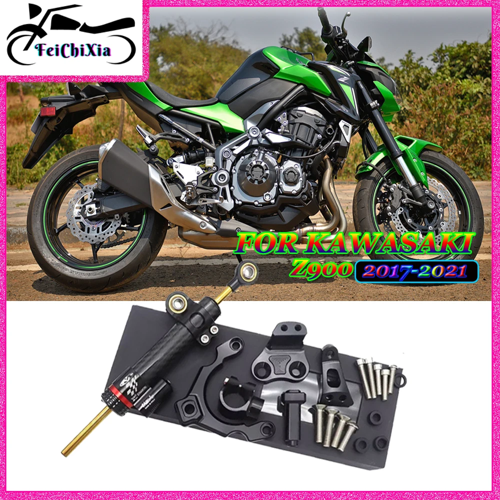 

For Kawasaki Z900 2020 2019 2018 2017 z900 Motorcycle Steering Dampers Mounting Bracket Kit Handlebar Balance Bar Stabilizer
