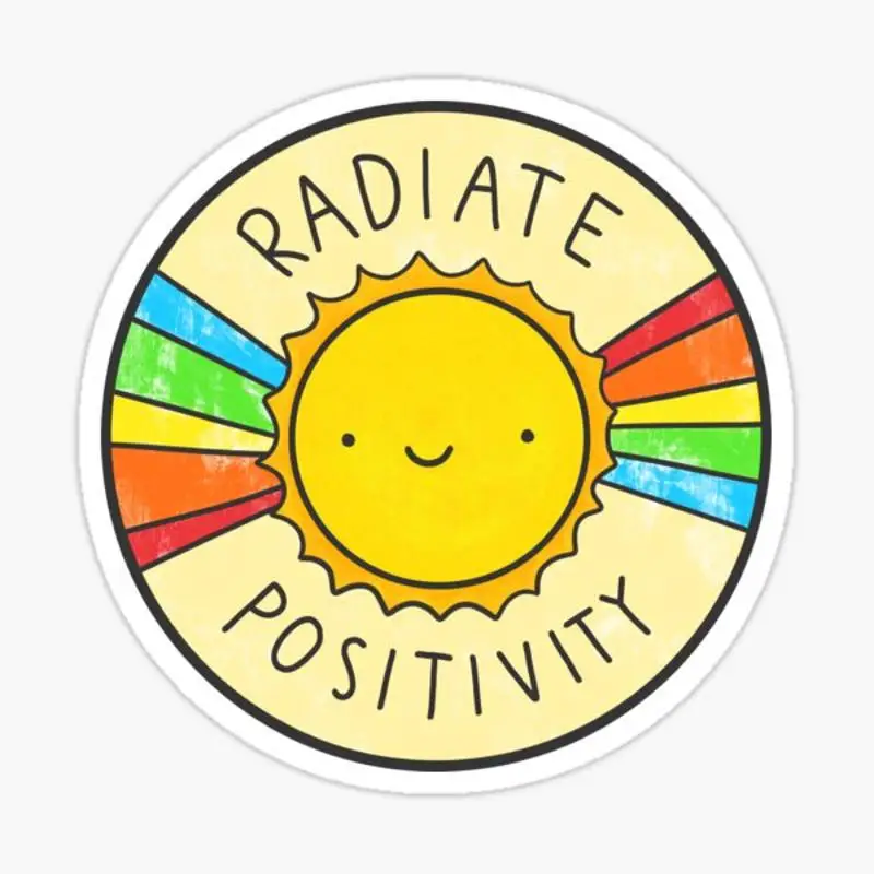 Radiate Positivity Sticker for Laptop Decor Bedroom Car Cute Cartoon Art Fashionable Public Suitcase 
Radiate Positivity Sticker for Laptop Decor Bedroom Car Cute Cartoon Art Fashionable Public Suitcase