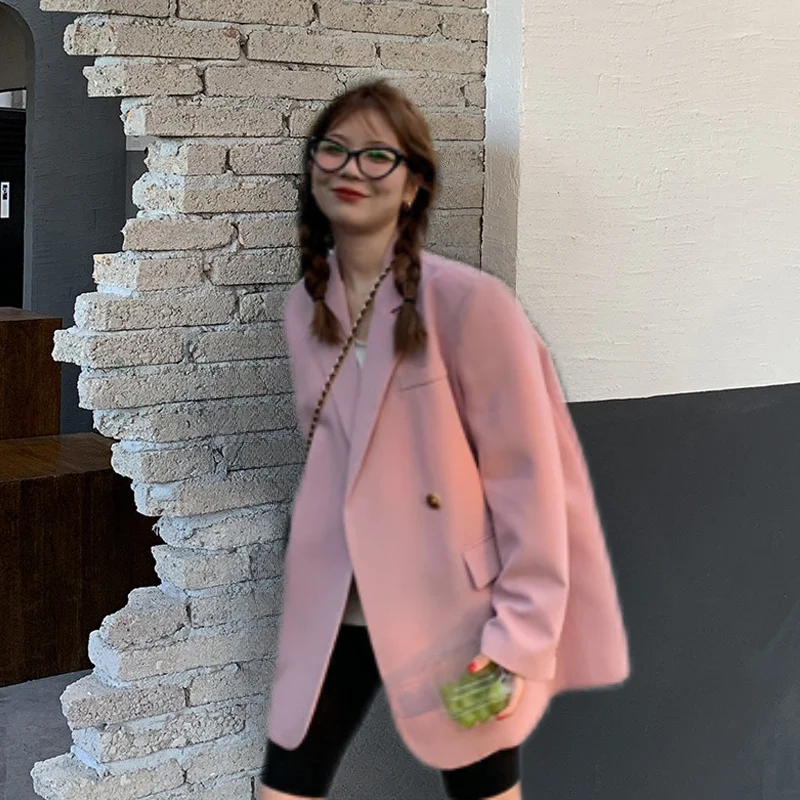 Women's Autumn/winter Vintage Casual Short Blazers Jacket Commuting Solid Color Loose One Button Long Sleeved Blazers for Woman
Women's Autumn/winter Vintage Casual Short Blazers Jacket Commuting Solid Color Loose One Button Long Sleeved Blazers for Woman