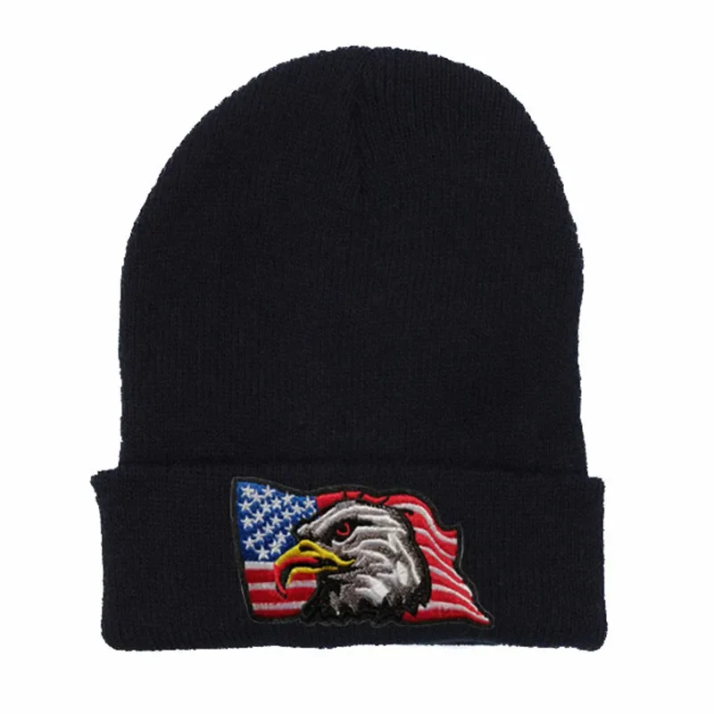 

Fashion hats USA flag eagle Winter Hats Casual Beanie For Men Women Fashion Knitted tiger pattern Winter Hat Skullies Hat