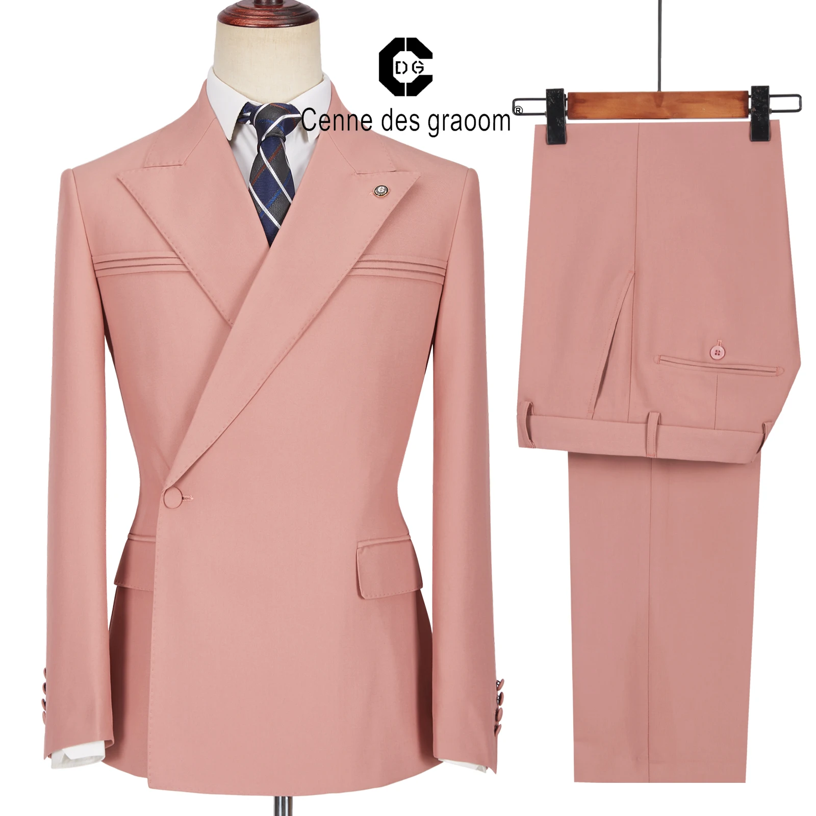 Bosdan Gulden Men's Suits One Button Double Breasted Pink Tailor-Made Blazer Pants Business Causal Party Singer Groom Wedding
Bosdan Gulden Men's Suits One Button Double Breasted Pink Tailor-Made Blazer Pants Business Causal Party Singer Groom Wedding
