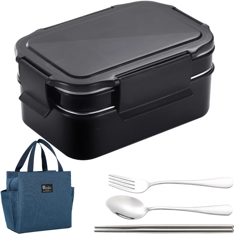 2 Layer Portable Lunch Box 304 Stainless Steel Kids Aldult Bento Box With Compartment Food Container Leakproof Dinnerware Black
2 Layer Portable Lunch Box 304 Stainless Steel Kids Aldult Bento Box With Compartment Food Container Leakproof Dinnerware Black