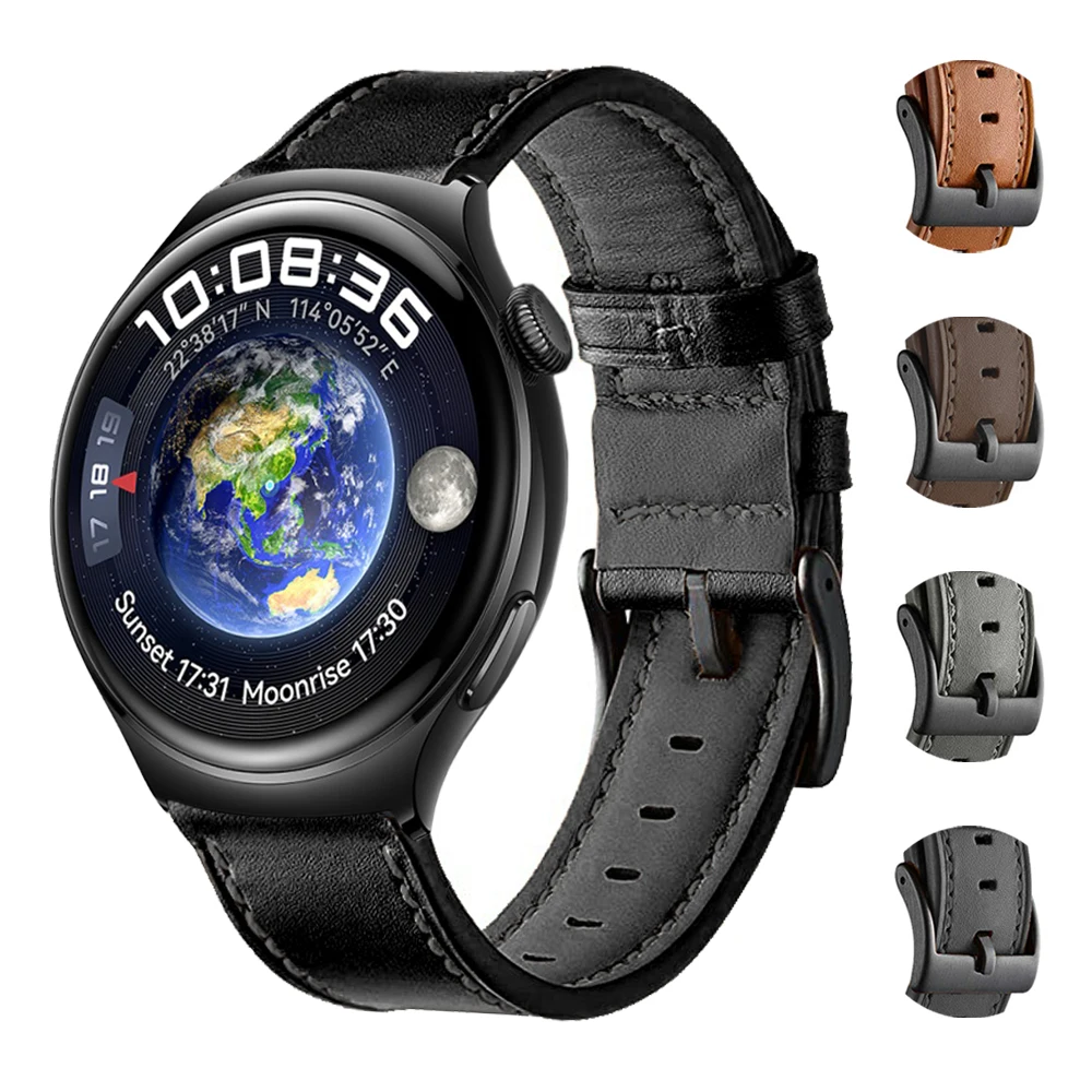 

Ремешок кожаный для наручных часов Huawei Watch 4 Pro/3 Pro, браслет для Huawei Watch GT 4 3 2 2e GT4 GT2 GT3 Pro 46 мм, 22 мм