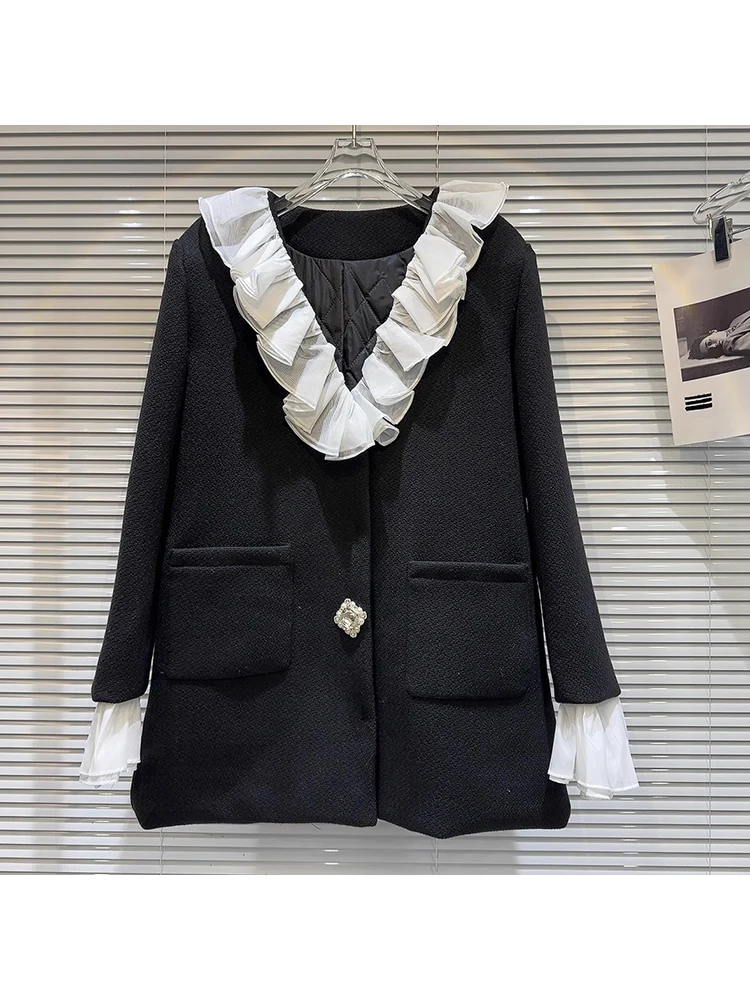HIGH STREET Newest 2024 Fashion Designer Jacket Women's Chiffon Pleated Collar Rhinestone Button Up Jacket
HIGH STREET Newest 2024 Fashion Designer Jacket Women's Chiffon Pleated Collar Rhinestone Button Up Jacket