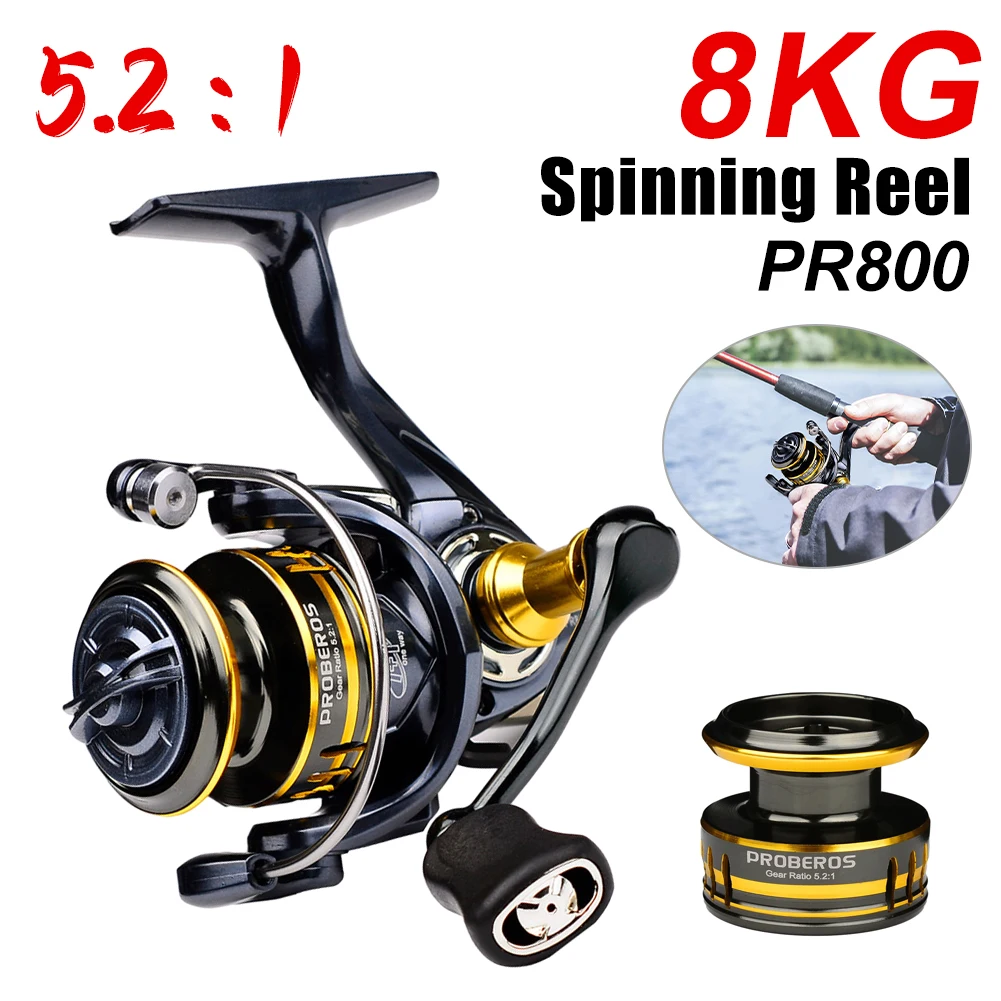 135g Super Light Fishing Reel Metal Spinning Reel with Aluminum Spool 8KG Max. Drag 7+1BB 5.2:1 Gear Ratio for Carp Freshwater
135g Super Light Fishing Reel Metal Spinning Reel with Aluminum Spool 8KG Max. Drag 7+1BB 5.2:1 Gear Ratio for Carp Freshwater