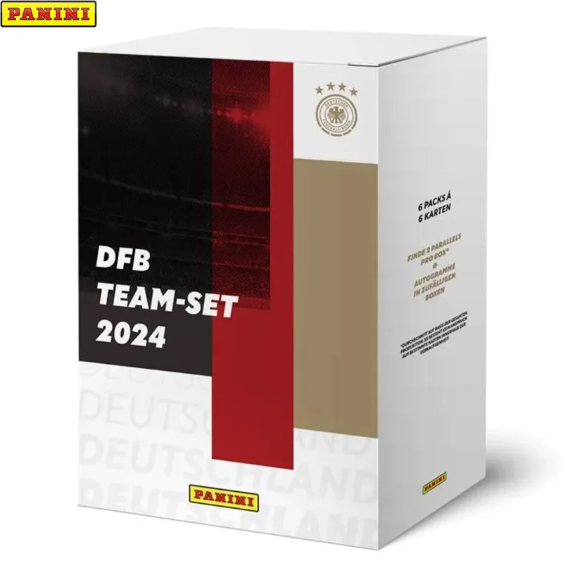 Команда Panini Dfb-набор 2024 торговых карт, 6 карт в конверте, ищите ограниченные карты подписи
Команда Panini Dfb-набор 2024 торговых карт, 6 карт в конверте, ищите ограниченные карты подписи