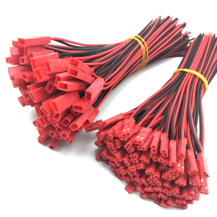 

20Pairs JST 2.54mm Pitch 2P Connector Plug Cable Male+Female 10CM/15CM Long 22AWG For RC Battery