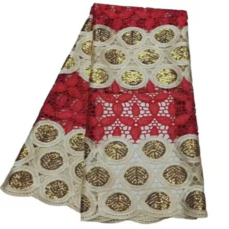 Red/Gold African Embroidery Cord Lace Fabric Wholesale Nigerian Women Wedding Asoebi French Sequins Lace Material 5 Yards
Red/Gold African Embroidery Cord Lace Fabric Wholesale Nigerian Women Wedding Asoebi French Sequins Lace Material 5 Yards