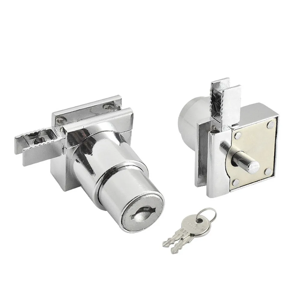 New Slide Lock Showcase Display Cabinet Sliding Glass Door Lock With 2pcs Key For 5-8mm Glass Furniture Hardware Accessoires
New Slide Lock Showcase Display Cabinet Sliding Glass Door Lock With 2pcs Key For 5-8mm Glass Furniture Hardware Accessoires