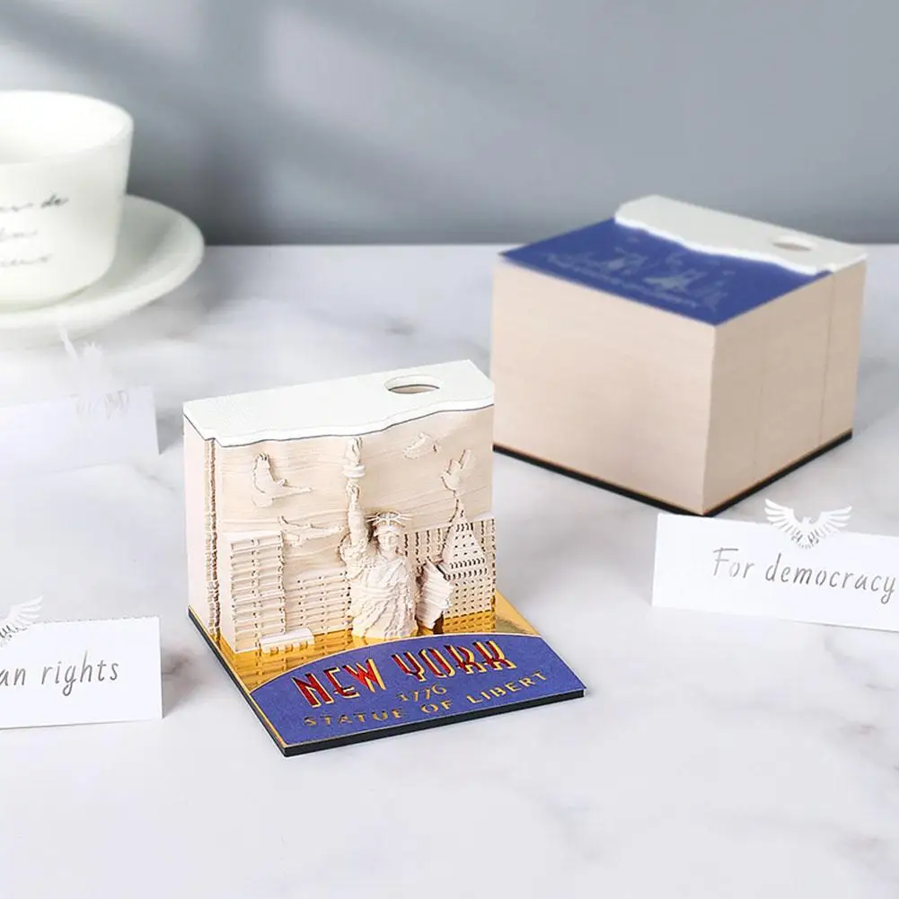 1PCS3D Diorama Of The Statue Of Liberty Paper Pad 3D Paper Notes Sticky Memo Carving Notepad Pad Card Art Paper DIY E9G1 
1PCS3D Diorama Of The Statue Of Liberty Paper Pad 3D Paper Notes Sticky Memo Carving Notepad Pad Card Art Paper DIY E9G1