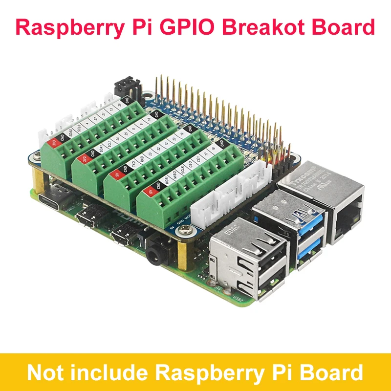 

Материнская плата Raspberry Pi GPIO с функцией разборки, устройство управления состоянием, Клеммная колодка, плата расширения датчика ADC/DCA для Raspberry Pi 5 4B 3B +