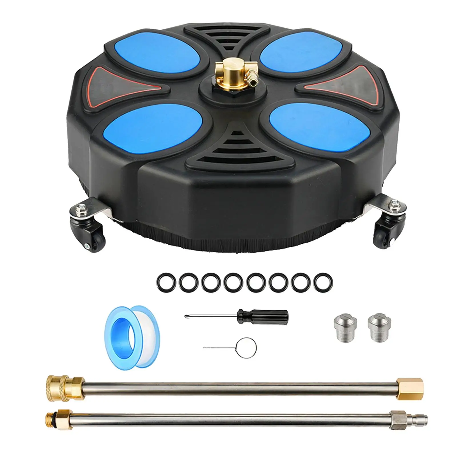 High Pressure Washer Flat Surface Cleaner 16inch 2 Extension Poles 1/4" Quick
High Pressure Washer Flat Surface Cleaner 16inch 2 Extension Poles 1/4" Quick