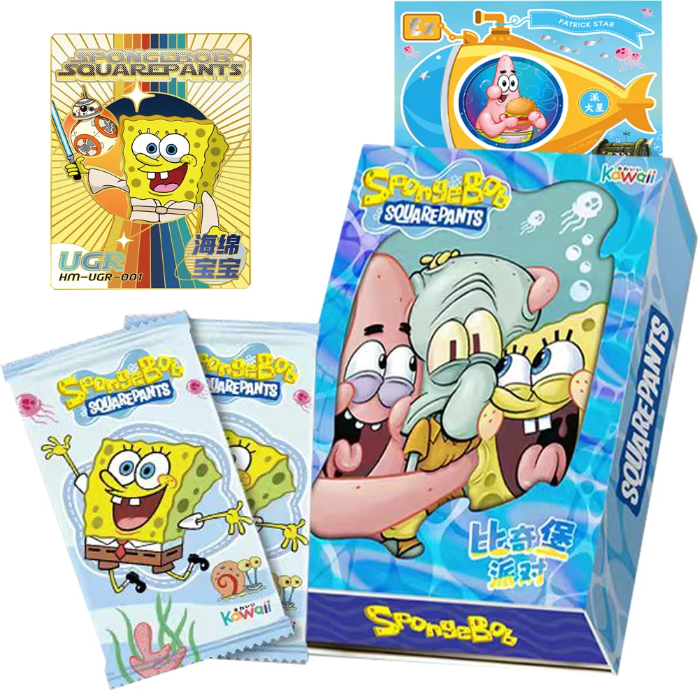 

SpongeBob SquarePants Card Anime Patrick Star Squidward Tentacles Cute Funny Beach Adventure Limited Collection Card Kids Gift