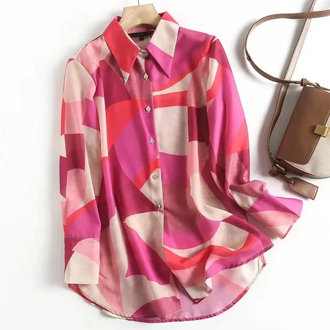 Elmsk Vintage Geometric Autumn Blouse Women Printing High Street Casual Shirt Tops
Elmsk Vintage Geometric Autumn Blouse Women Printing High Street Casual Shirt Tops