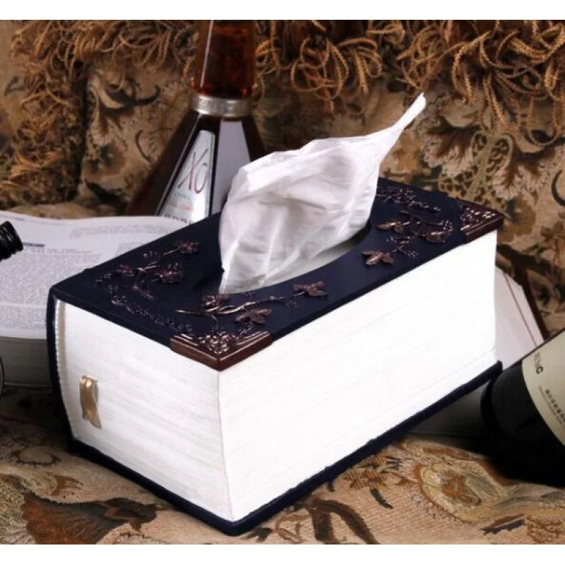 dark blue 66 Vintage Book styling resin paper towel box Napkin Holder Cover craft Security Safe Cover
dark blue 66 Vintage Book styling resin paper towel box Napkin Holder Cover craft Security Safe Cover