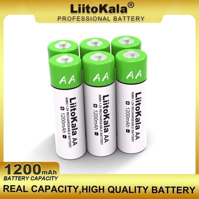 Оригинальный перезаряжаемый аккумулятор Liitokala 1,2 в AA 1200 мАч Ni-MH для терморужья, пульта дистанционного управления мышью, оптовая продажа
Оригинальный перезаряжаемый аккумулятор Liitokala 1,2 в AA 1200 мАч Ni-MH для терморужья, пульта дистанционного управления мышью, оптовая продажа