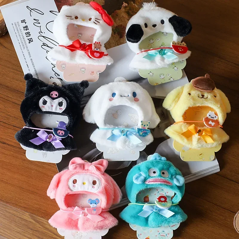 

Sanrio Kawaii Anime Hello Kitty Cinnamoroll Kuromi Pompompurin Pochacco My Melody Hangyodon Doll Cloth Keychain Cute Accessories