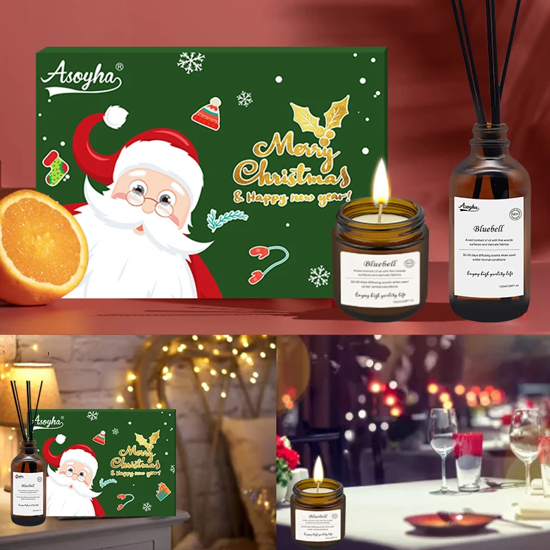 Strong Scented Candles Set with Reed Diffuser Set for Party, Home Decoration, Christmas Gift
Strong Scented Candles Set with Reed Diffuser Set for Party, Home Decoration, Christmas Gift
