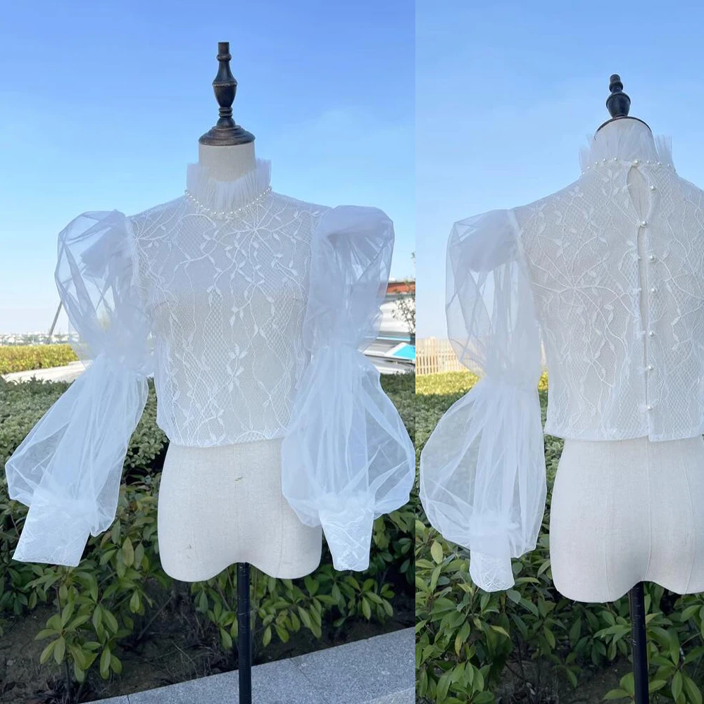 Tulle Wedding Jacket High Neck Bolero Lace Long Sleeve Jackets Women Cheap Wedding Dress Top Bridal Wrap Shrug Custom Made
Tulle Wedding Jacket High Neck Bolero Lace Long Sleeve Jackets Women Cheap Wedding Dress Top Bridal Wrap Shrug Custom Made