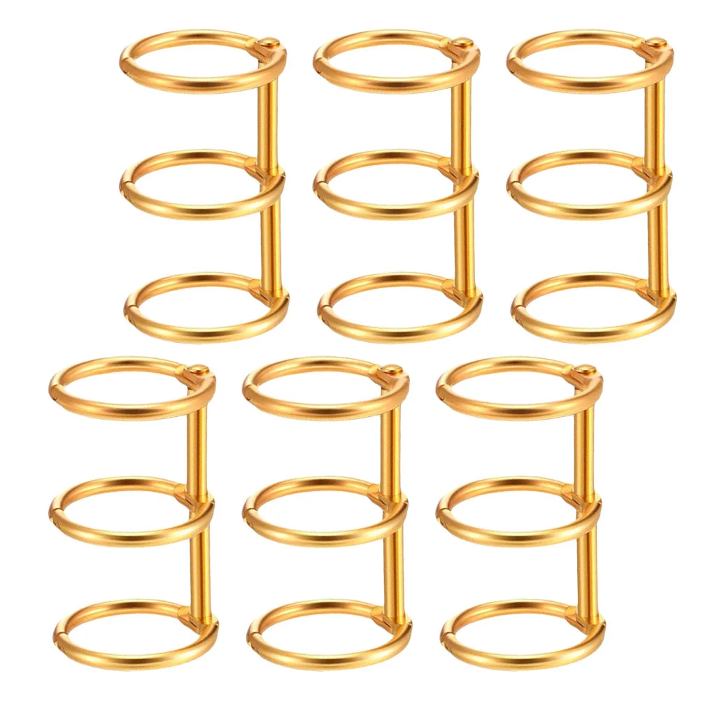 6pcs 3 Ring Metal Loose Leaf Binders Book Rings Snap Hinged with 20 mm Inner Diameter for DIY Travel Diary Photo Album Binding
6pcs 3 Ring Metal Loose Leaf Binders Book Rings Snap Hinged with 20 mm Inner Diameter for DIY Travel Diary Photo Album Binding
