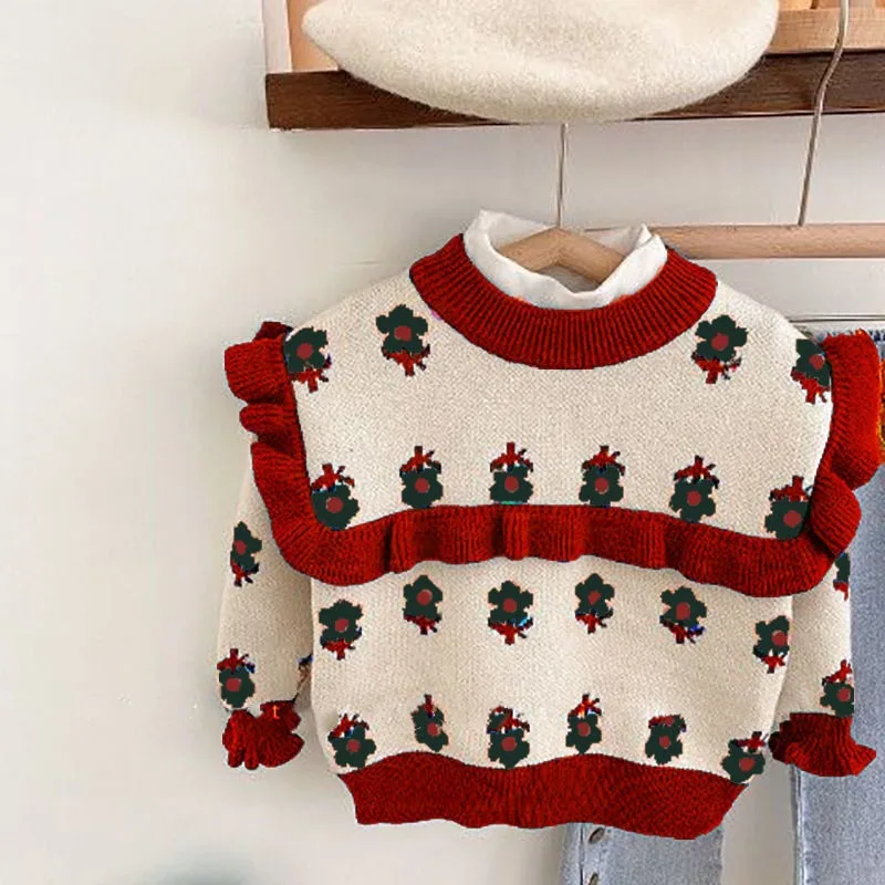 Autumn and Winter Girls Pullover Round Neck Patchwork Printing Folds Screw Thread Fashion Casual Elegant Long Sleeve Sweater
Autumn and Winter Girls Pullover Round Neck Patchwork Printing Folds Screw Thread Fashion Casual Elegant Long Sleeve Sweater