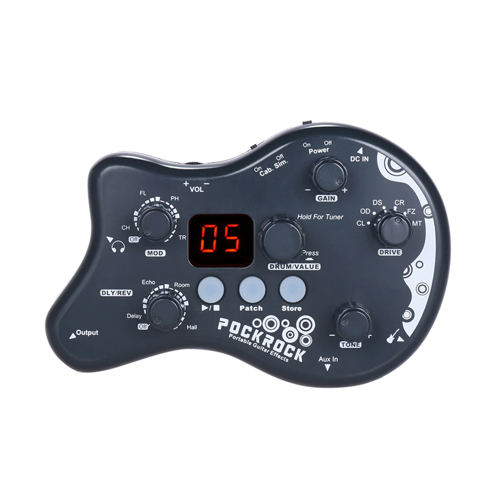 PockRock Portable Guitar Multi-effects Processor Effect Pedal 15 Effect Types 40 Drum Rhythms Tuning Function
PockRock Portable Guitar Multi-effects Processor Effect Pedal 15 Effect Types 40 Drum Rhythms Tuning Function