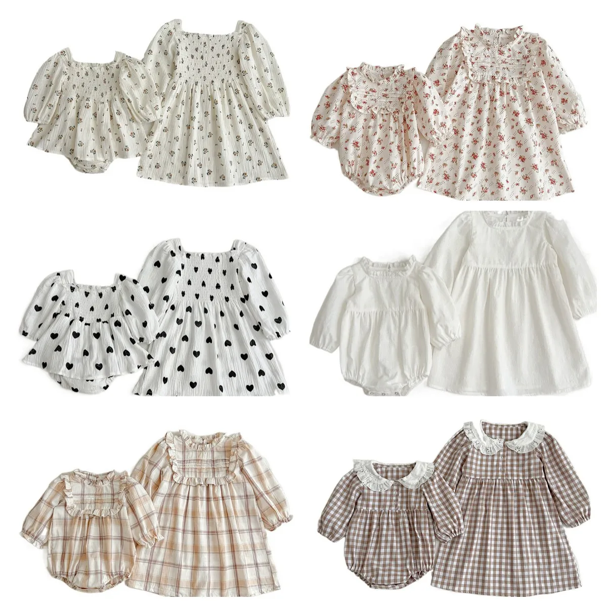 2023 Autumn New Kids Dresses for Girls Korean Baby Rompers Climbing Suit Cute Lace Long Sleeve Sister Dress
2023 Autumn New Kids Dresses for Girls Korean Baby Rompers Climbing Suit Cute Lace Long Sleeve Sister Dress