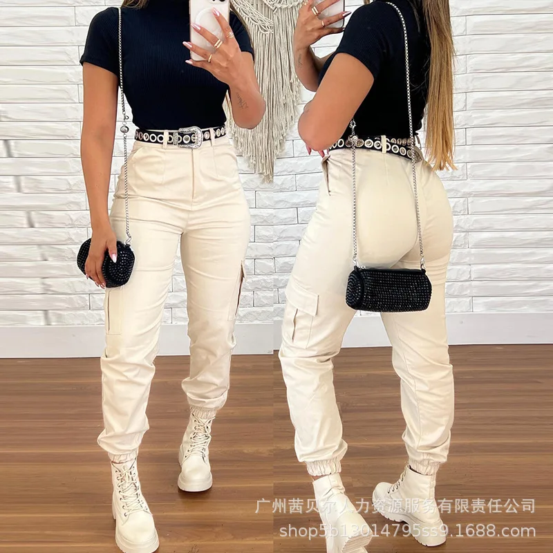 Cargo Pants Baggy Women Vintage Overalls Fashion Streetwear Pockets Wide High Waist Clothes Office Lady Solid Color Trousers
Cargo Pants Baggy Women Vintage Overalls Fashion Streetwear Pockets Wide High Waist Clothes Office Lady Solid Color Trousers