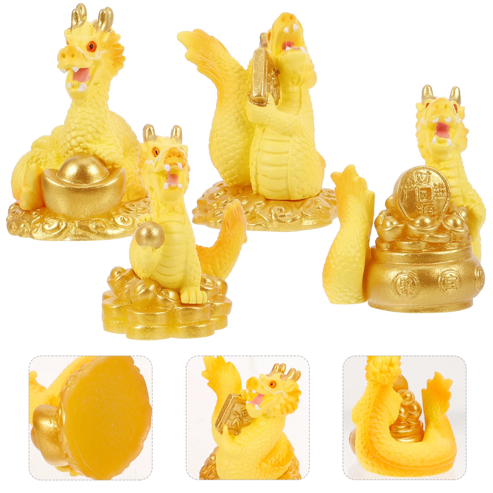 4 Pcs Gold Decor Car Desktop Ornaments Zodiac Dragon Figurine Decors Baby Decoration Miniature Adornment
4 Pcs Gold Decor Car Desktop Ornaments Zodiac Dragon Figurine Decors Baby Decoration Miniature Adornment