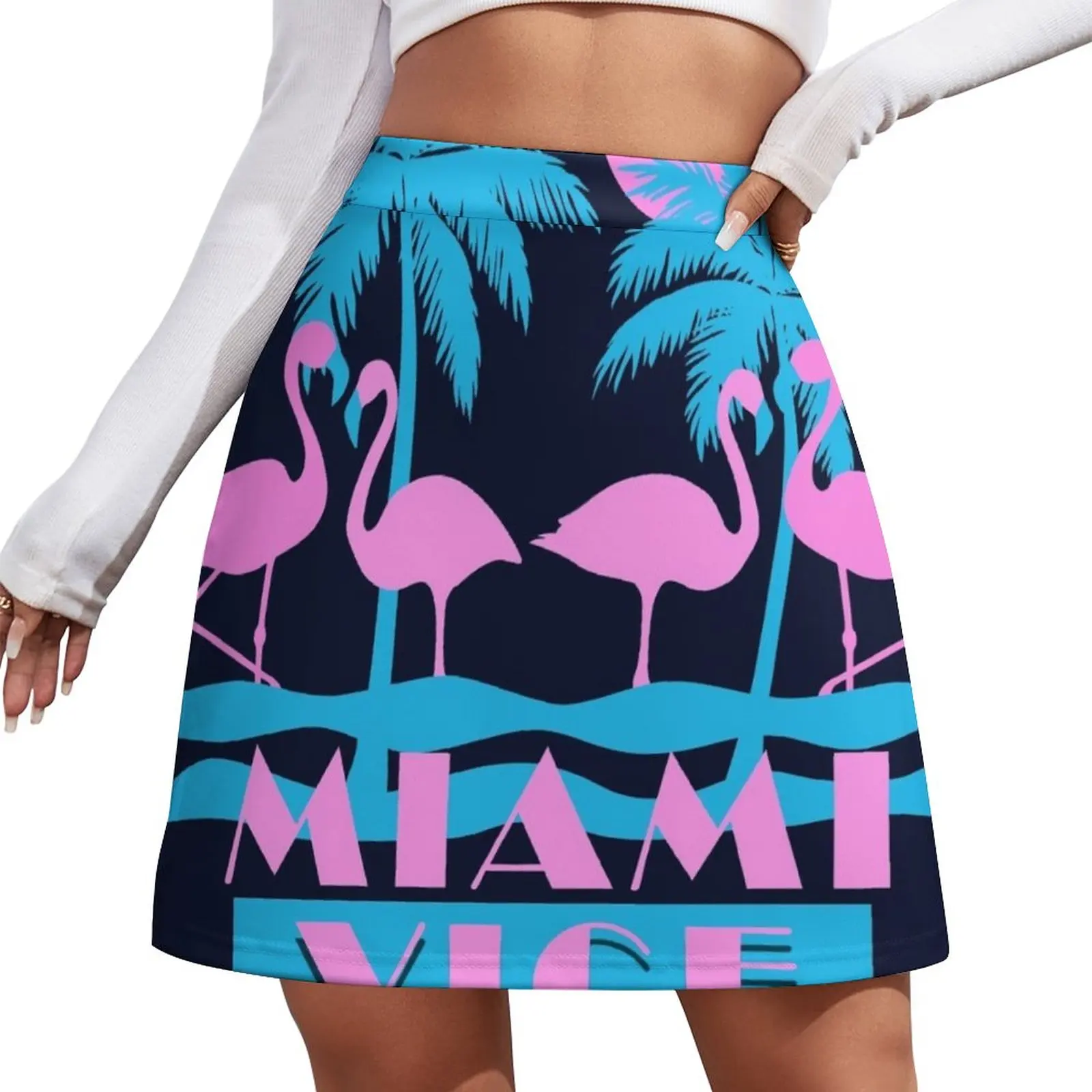 

Мини-юбка с Фламинго из Флориды, женские летние юбки, Корейская одежда 2024, женская одежда, Новое поступление 2024