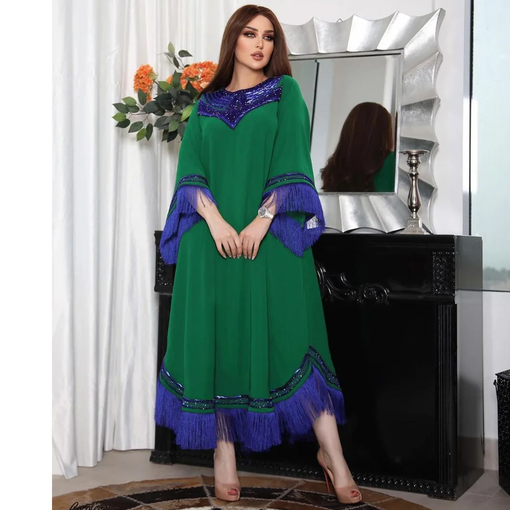 Abaya For Women Tassel Sequin Green Dress Museum Arab Robe Abaya Ramadan Gurban Islam Middle East O-neck Abaya Women Clothing
Abaya For Women Tassel Sequin Green Dress Museum Arab Robe Abaya Ramadan Gurban Islam Middle East O-neck Abaya Women Clothing
