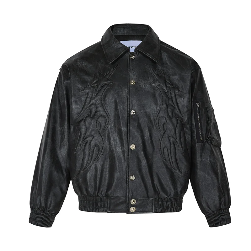 2023 Motorcycle Vintage Pu Leather Jacket Men Loose Biker Outerwears Streetwear Bomber Tactical High Quality Y2k Thick Warm Coat
2023 Motorcycle Vintage Pu Leather Jacket Men Loose Biker Outerwears Streetwear Bomber Tactical High Quality Y2k Thick Warm Coat