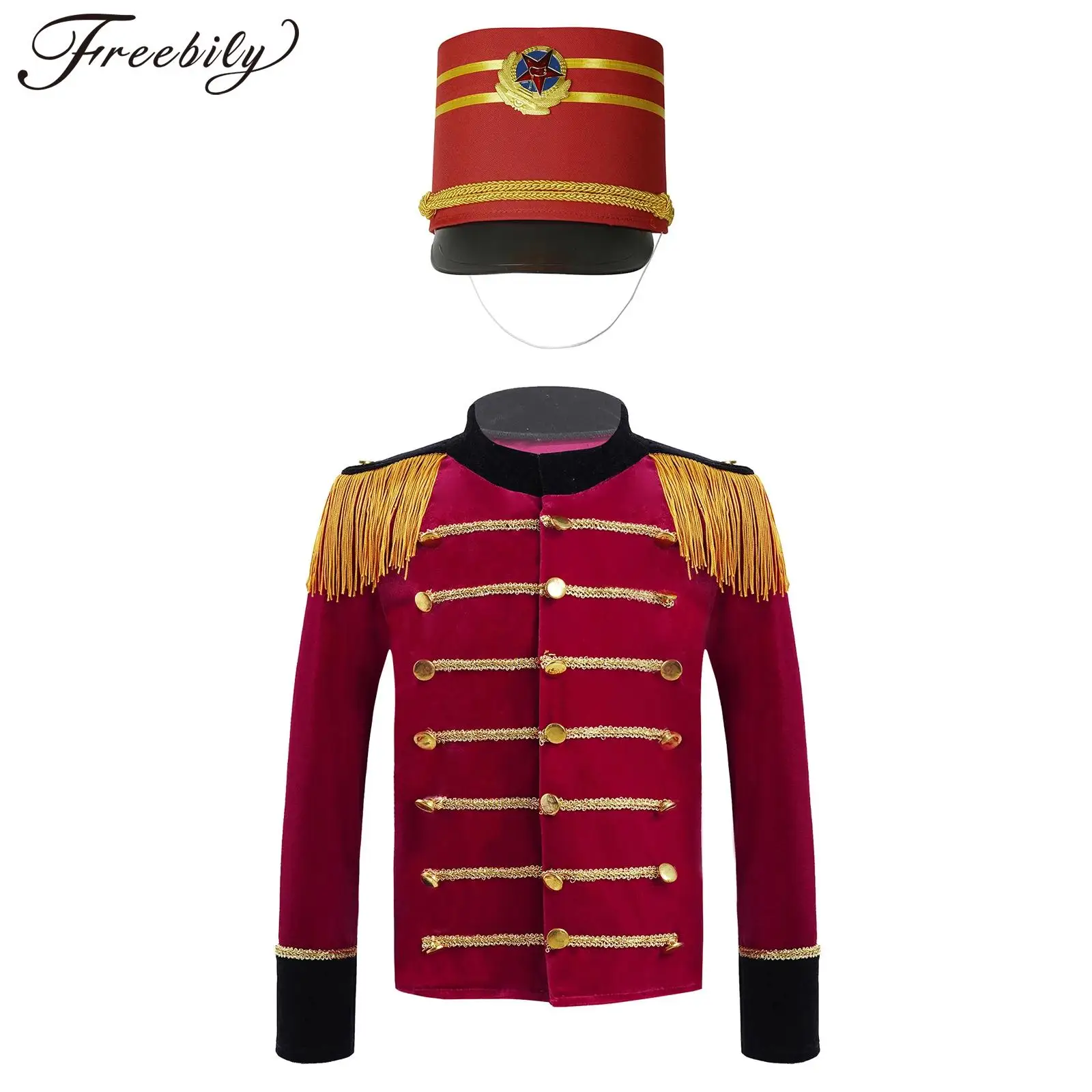 Kids Boys Girls Circus Ringmaster Drum Majorette Costumes Long Sleeves Tassel Jacket Halloween Christmas Cosplay Costume
Kids Boys Girls Circus Ringmaster Drum Majorette Costumes Long Sleeves Tassel Jacket Halloween Christmas Cosplay Costume