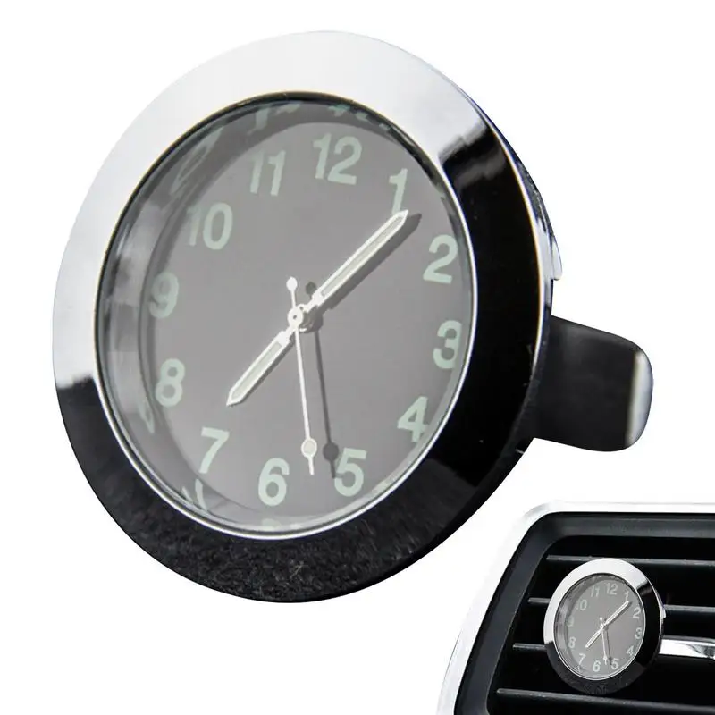 

Car Dashboard Clock Multifunctional Tiny Small Glowing Auto Watch Mini Stick Automobile Vent Clocks for Boat Bike Home Decor