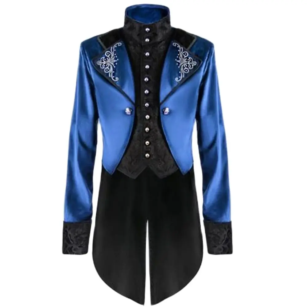 Royal Blue Steampunk Gothic Tailcoat Jacket Men Victorian Medieval Renaissance Halloween Uniform Stage Cosplay Pirate Outfit
Royal Blue Steampunk Gothic Tailcoat Jacket Men Victorian Medieval Renaissance Halloween Uniform Stage Cosplay Pirate Outfit